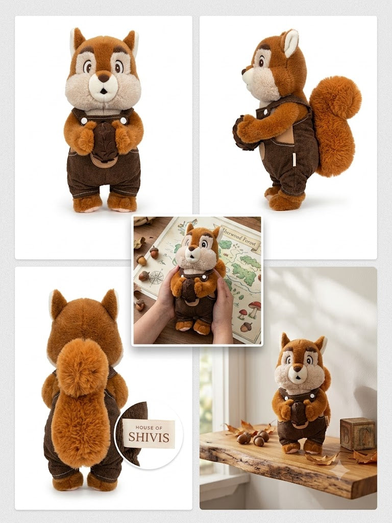 Squirrel Plush Toy – Little Woodland Friend 🐿️