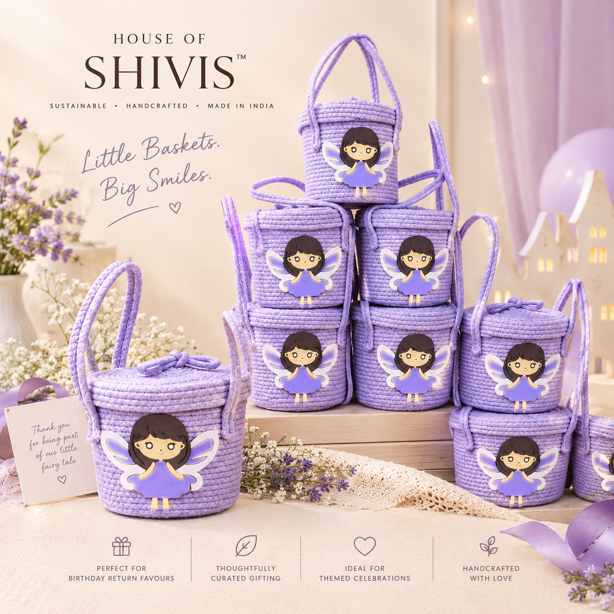 Lavender Fairy Baskets – Kids’ Birthday Return Favours
