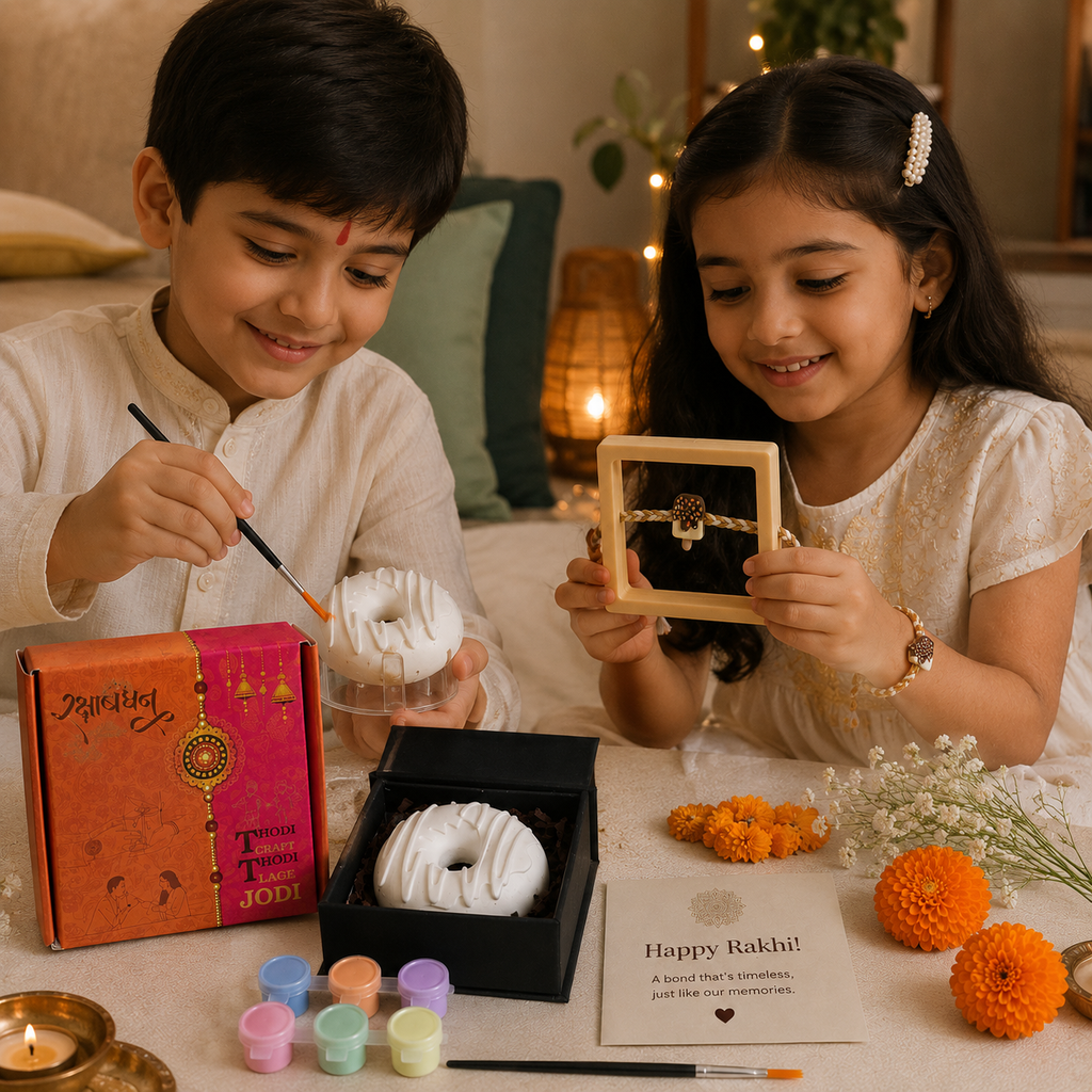 Eco-Casting Donut DIY Kit with Handmade Rakhi | HOUSE OF SHIVIS™
