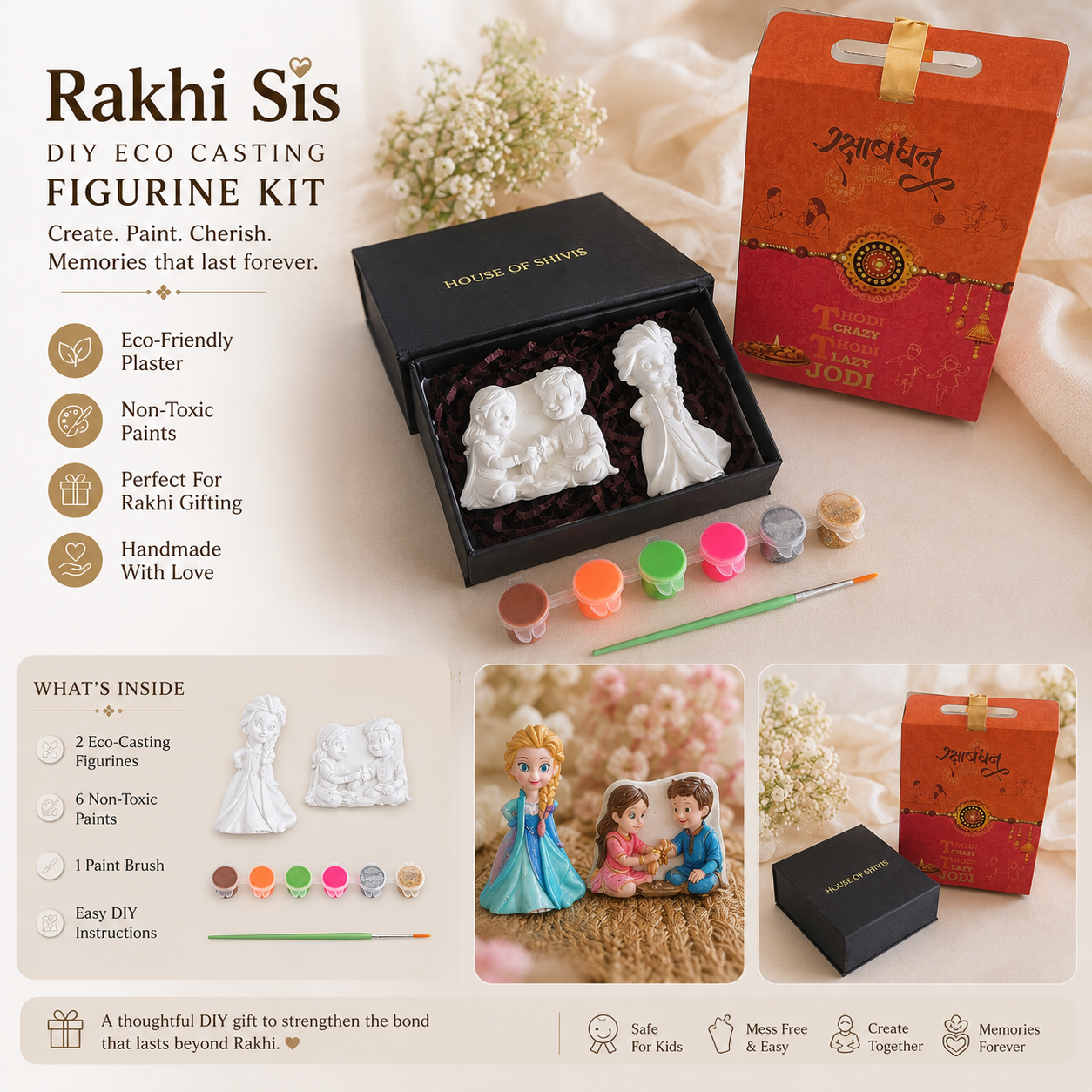 Rakhi Special DIY Eco Casting Fridge Magnet Kit – For My Sister