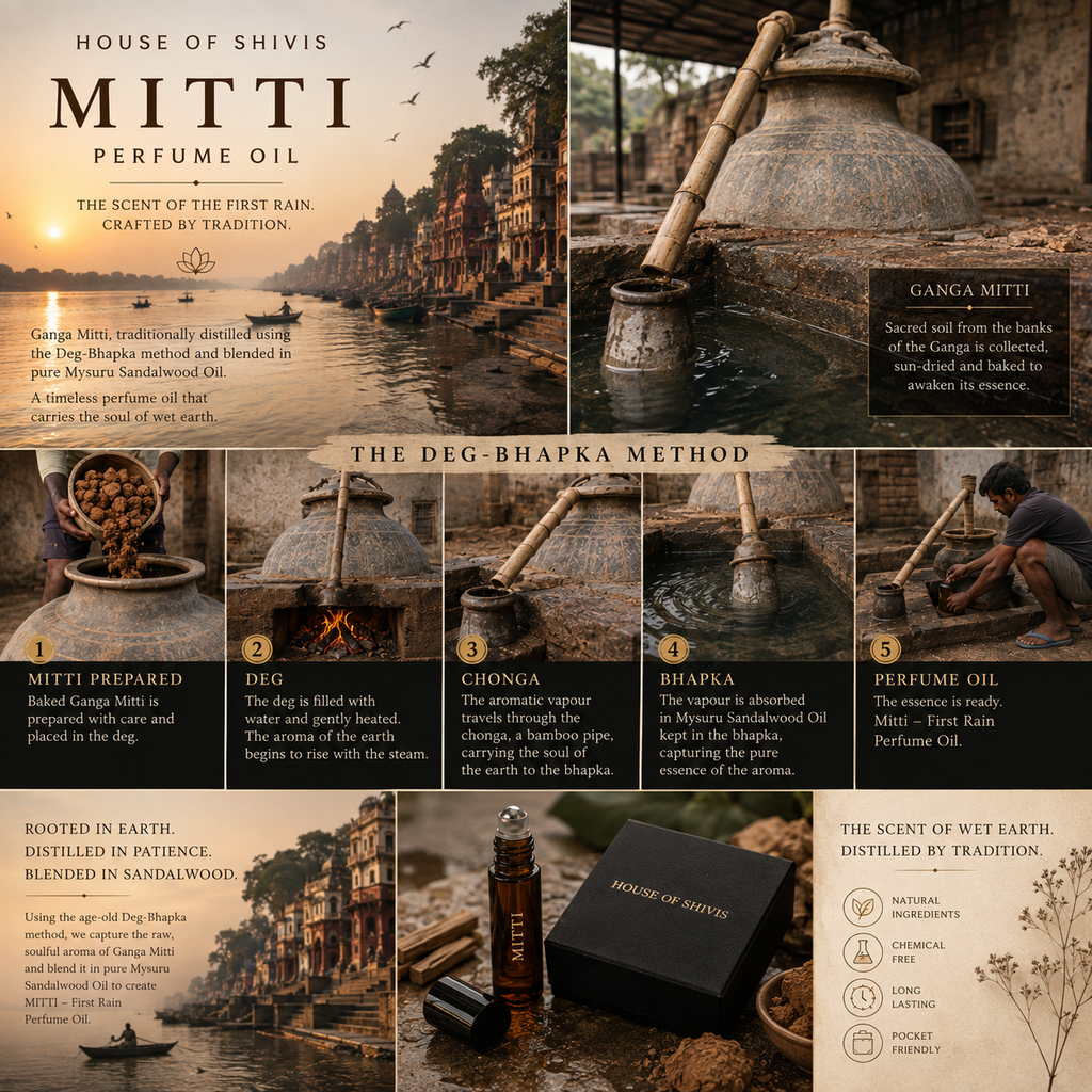 Mitti — First Rain | 5ml | Pure Perfume Oil (Ganga Mitti Blended in Mysuru Sandalwood Oil)