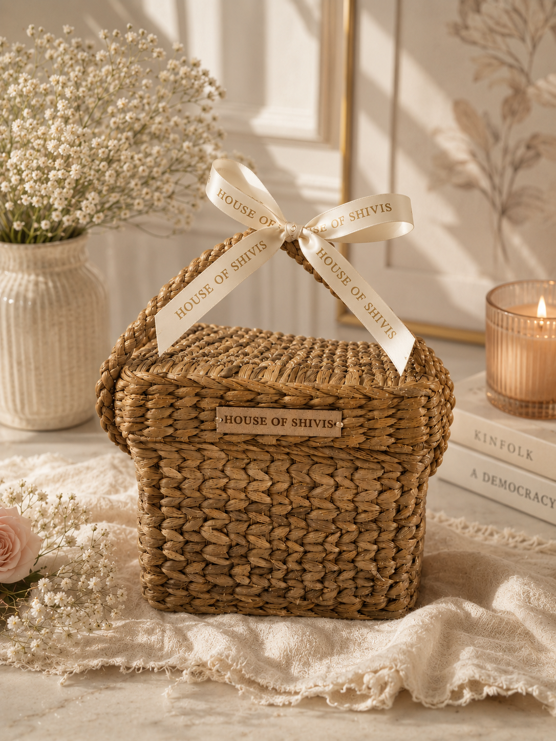 The Handwoven Water Hyacinth Keepsake Basket