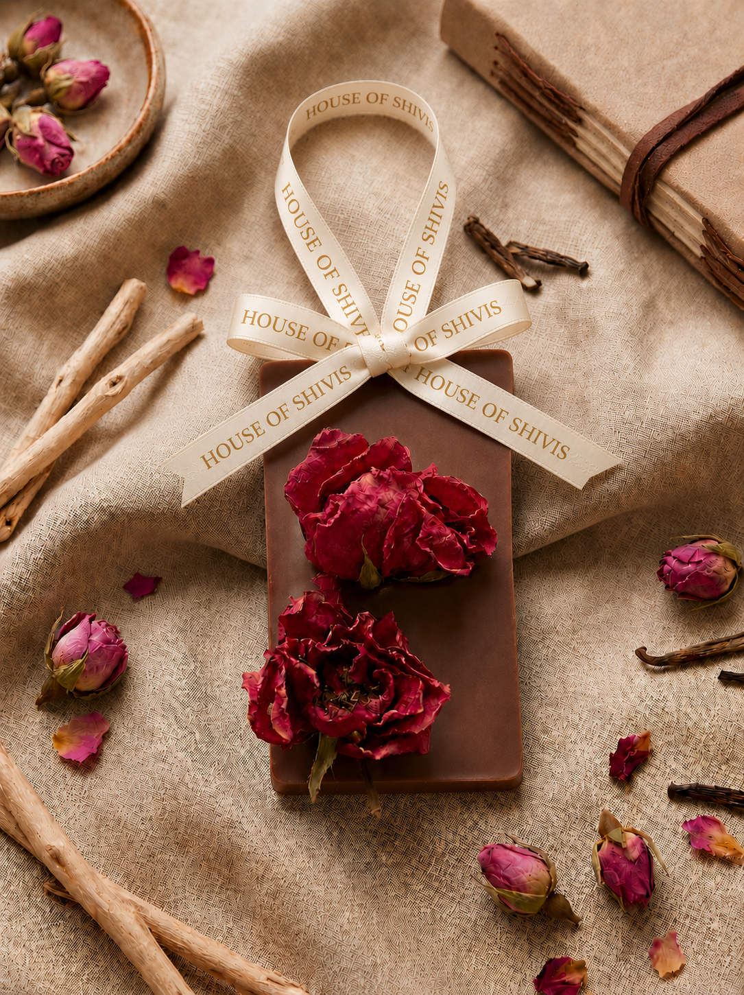 Chocolate Dipped Rose Botanical Wax Sachet