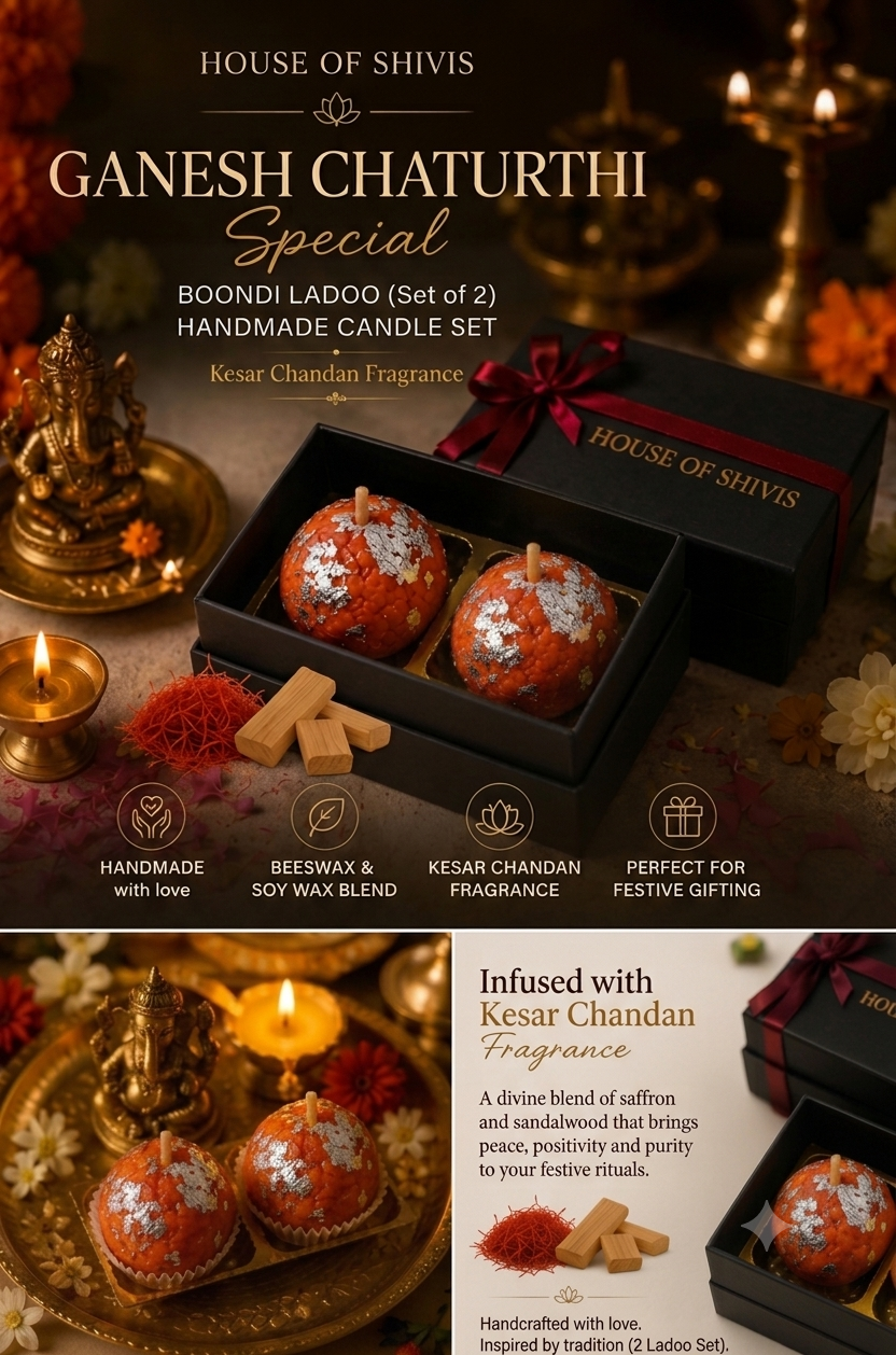 Ganesh Chaturthi Special — Boondi Ladoo & Modak Candle Set