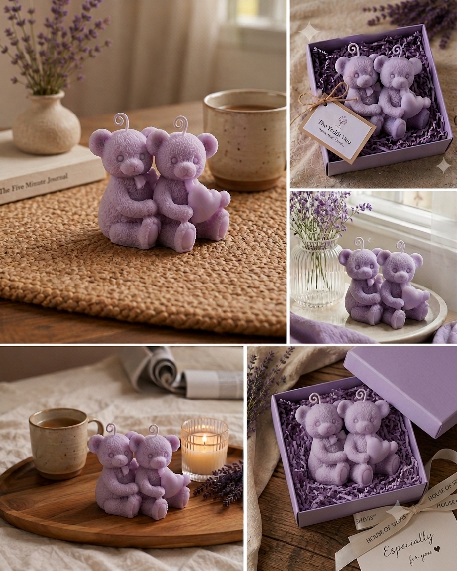 The Teddy Duo — 100% Pure Soy Wax Candle Set