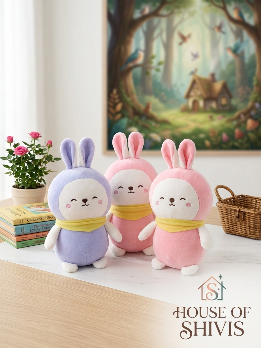 Plush Bunny Toy 🐰💗💙