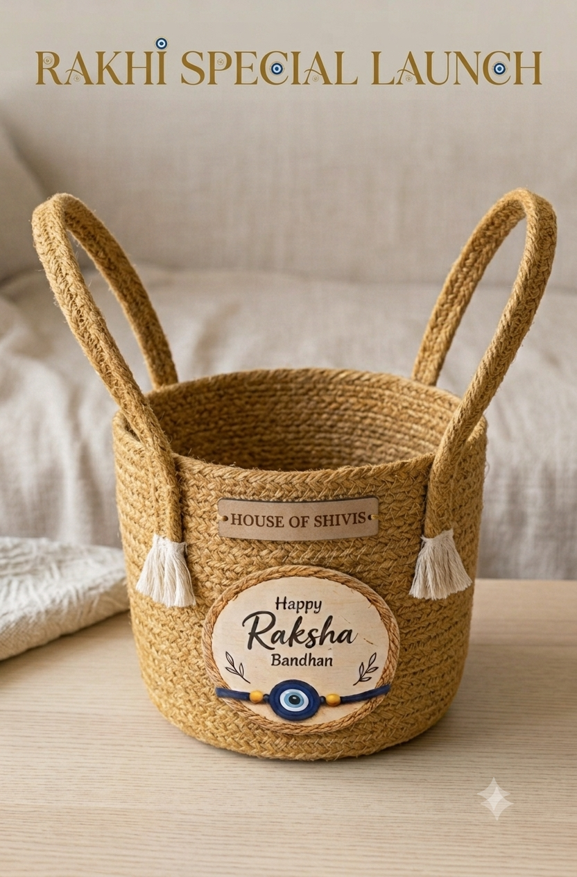 Rakhi Special Launch – Handcrafted Jute Storage Bag | HOUSE OF SHIVIS™
