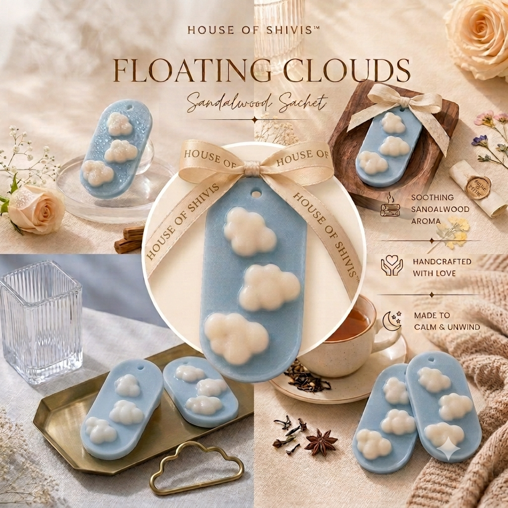 FLOATING CLOUDS – Sandalwood Soy Wax Sachet