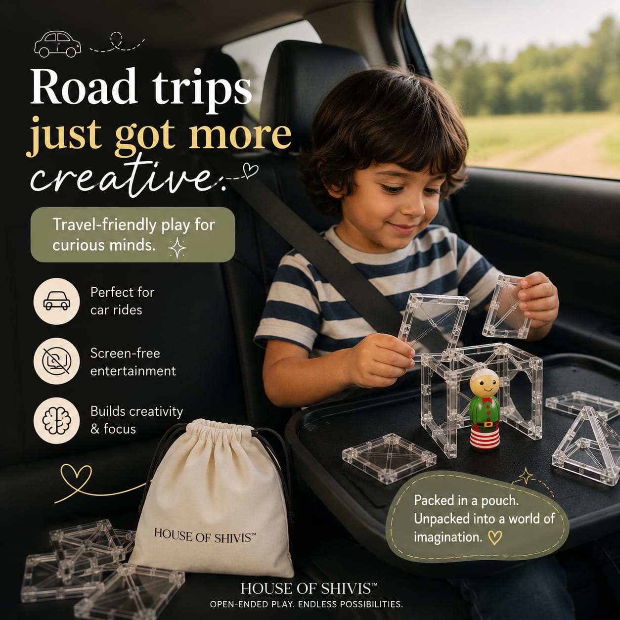 Crystal Magnetic Tile Set – Pack of 22