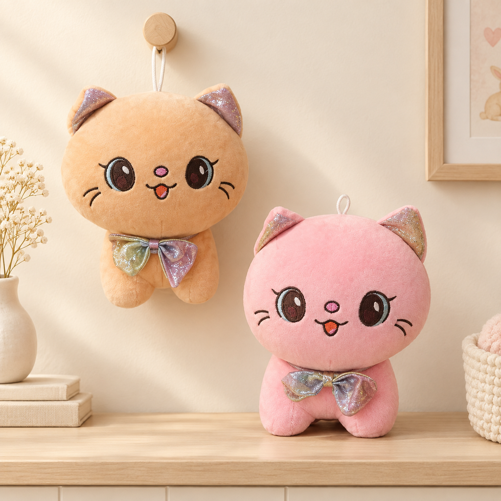 Kawaii Cat Plush Toy 🐱