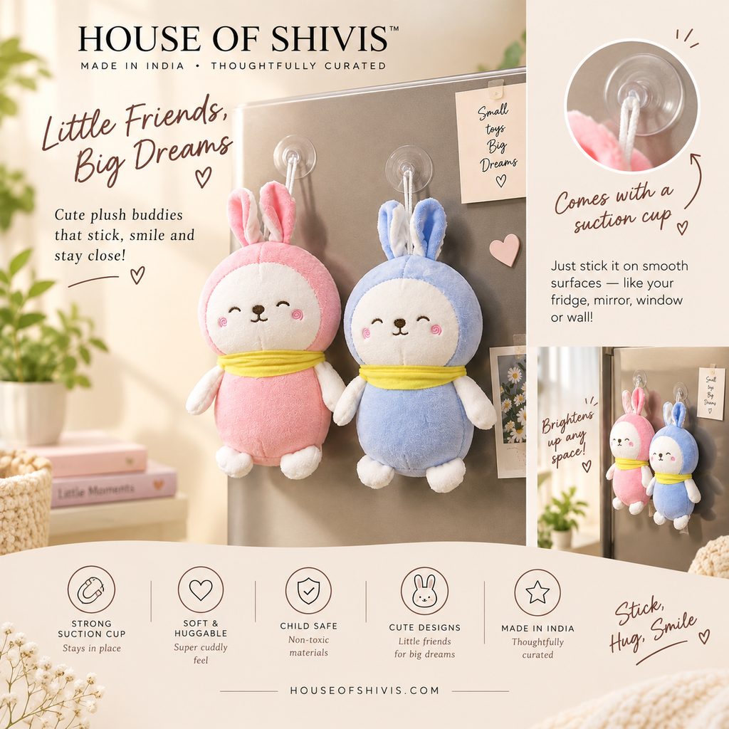 Plush Bunny Toy 🐰💗💙
