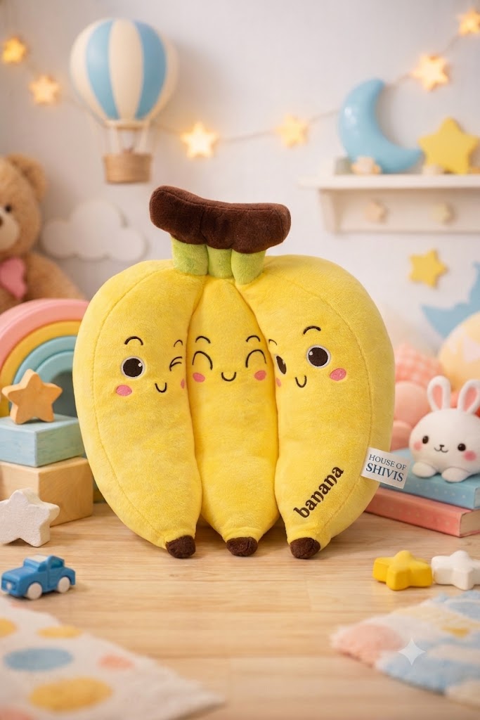 Trio Banana Plush Toy 🍌